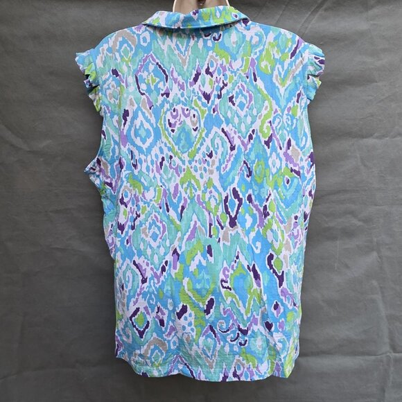 IBKUL Tillie Jade Lavender Blue 1/4 Zip Top Tennis Golf Shirt Ladies Sz XXL - Picture 3 of 5